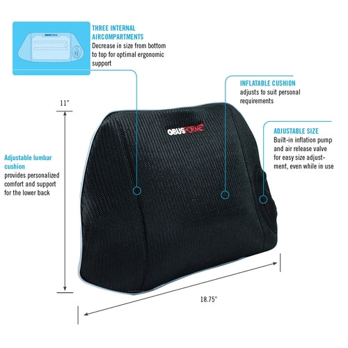 CustomAir™ Adjustable Lumbar Cushion ObusForme Benefits.
