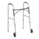 Folding Junior Walker, Two Button with 5" Wheels