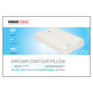 Airfoam Contour Memory Foam Pillow  Obuforme Direction for use.