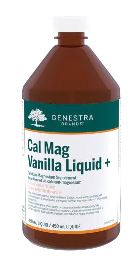Cal Mag Vanilla Liquid+ 450mL Genestra Brands