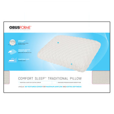 Comfort Sleep Traditional Pillow ObusForme Main.