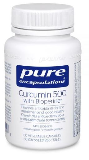 Curcumin 500 with Bioperine 60 Capsules Pure Encapsulations