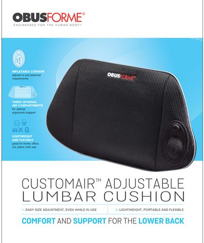 CustomAir™ Adjustable Lumbar Cushion Main.