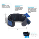 Back Belt with Hot & Cold Gel Pack Obusforme Dimension