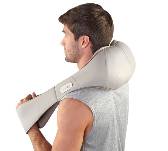 Kneading Neck and Shoulder Massager with Heat Homedics In Use