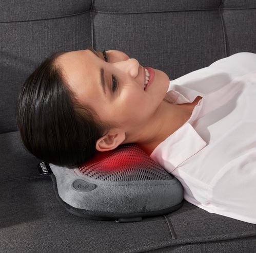 Cordless Shiatsu Massage Pillow with Heat Girl Use For Neck