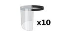 Plastic Protective Face Shield x 10pc