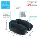 Microbead Travel Neck Pillow ObusForme dimension. 